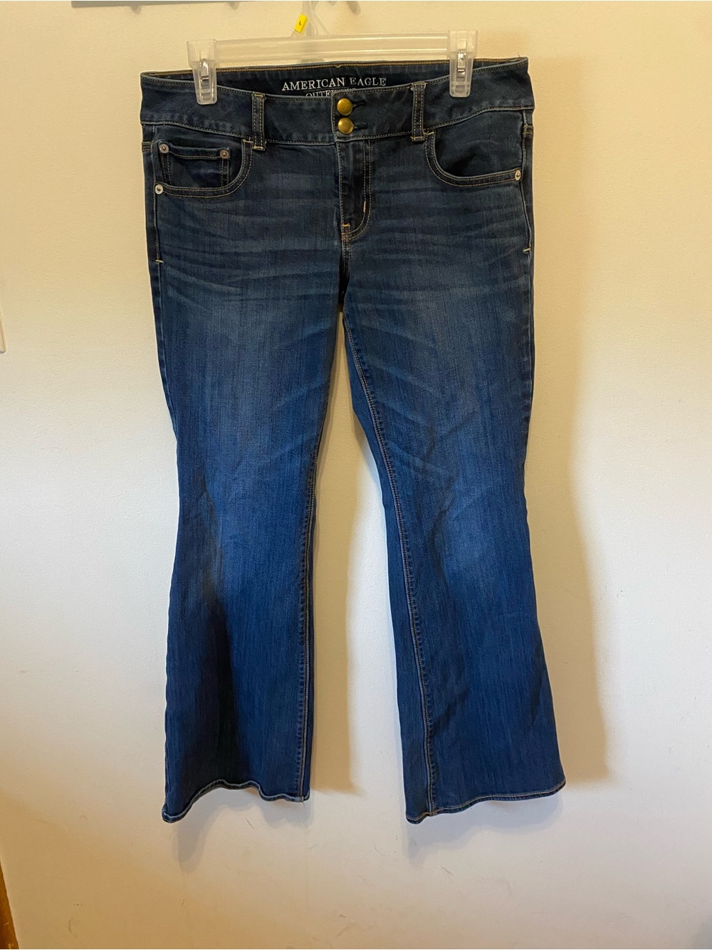 American Eagle Artist flare jeans dark wash size 10 short AEO Denim